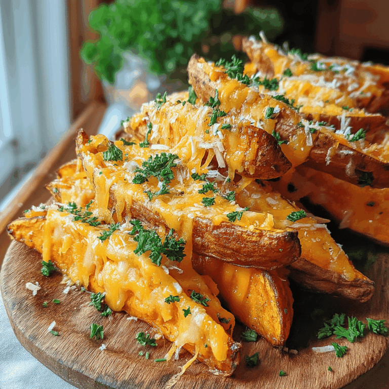 Welcome to my kitchen, where we’re turning the humble sweet potato into a crispy, cheesy delight that’s perfect for snacking or as a side dish! If you’re a fan of crispy textures and gooey cheese, then these Air Fryer Cheesy Sweet Potato Wedges are about to become your new favorite recipe.