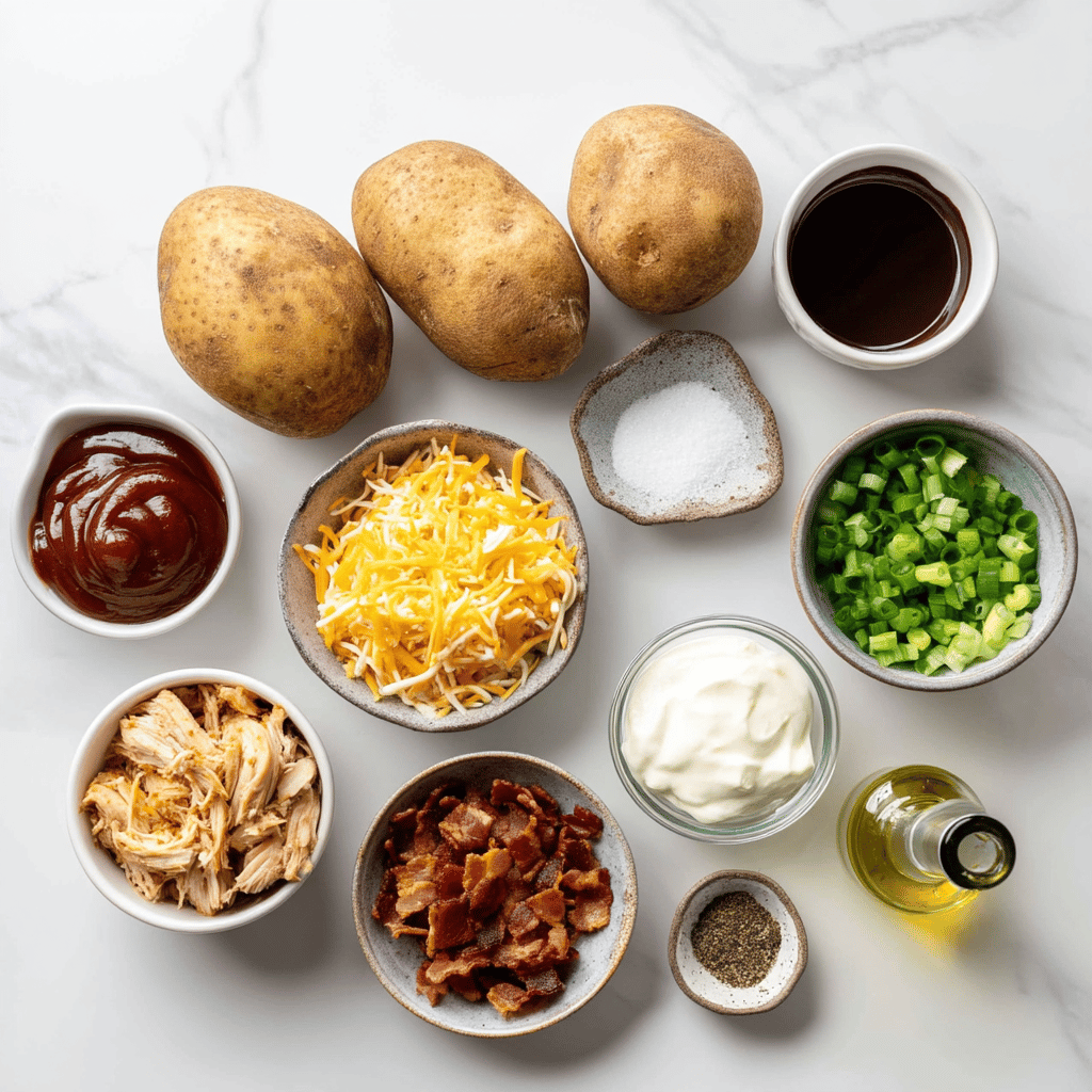 Ingredients for Family-Friendly Air Fryer Loaded BBQ Chicken Fries