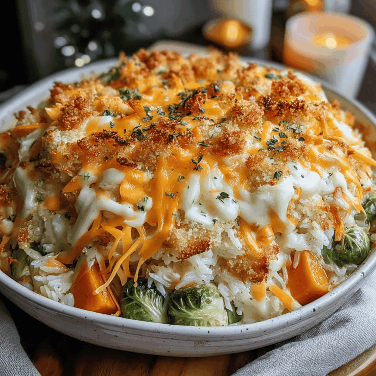 As the leaves start to change and the air grows crisp, there's nothing quite like a warm, comforting casserole to celebrate the flavors of fall. This 'Minute Cheesy Fall Vegetables & Rice Casserole' is the epitome of autumn in a dish—hearty, nutritious, and bursting with seasonal produce. It combines vibrant vegetables like butternut squash, Brussels sprouts, and kale with fluffy rice and a gooey layer of melted cheese for a delightful meal.