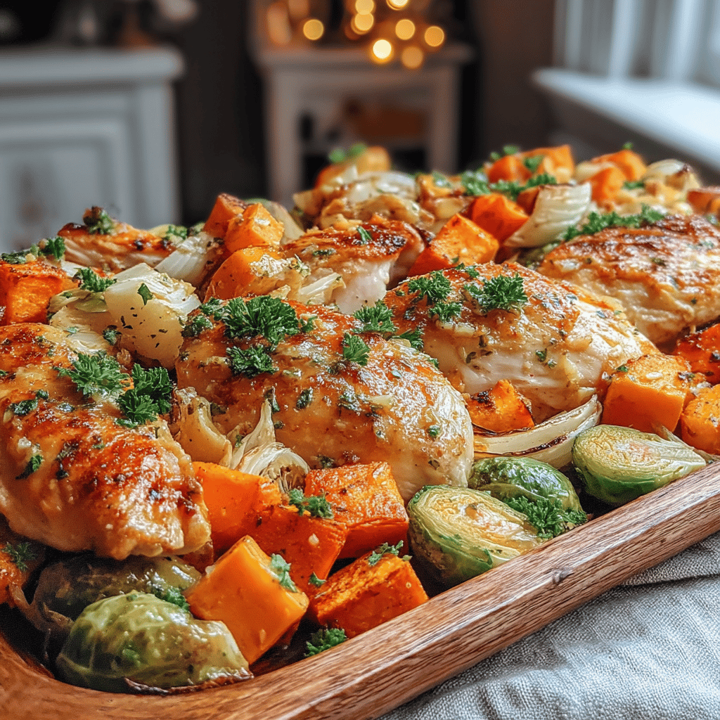 As the leaves change and the air turns crisp, there's something incredibly comforting about a one-pan meal that captures the essence of the autumn season. Enter the Sheet Pan Garlic Butter Chicken with Autumn Veggies—your go-to dish for cozy dinners that are as easy to prepare as they are delicious!